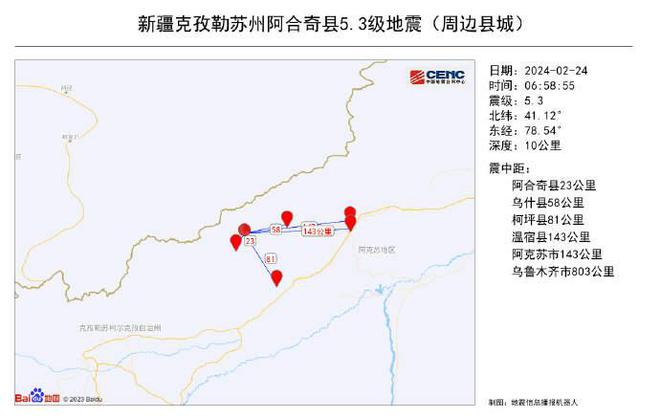 新疆阿合奇县地震