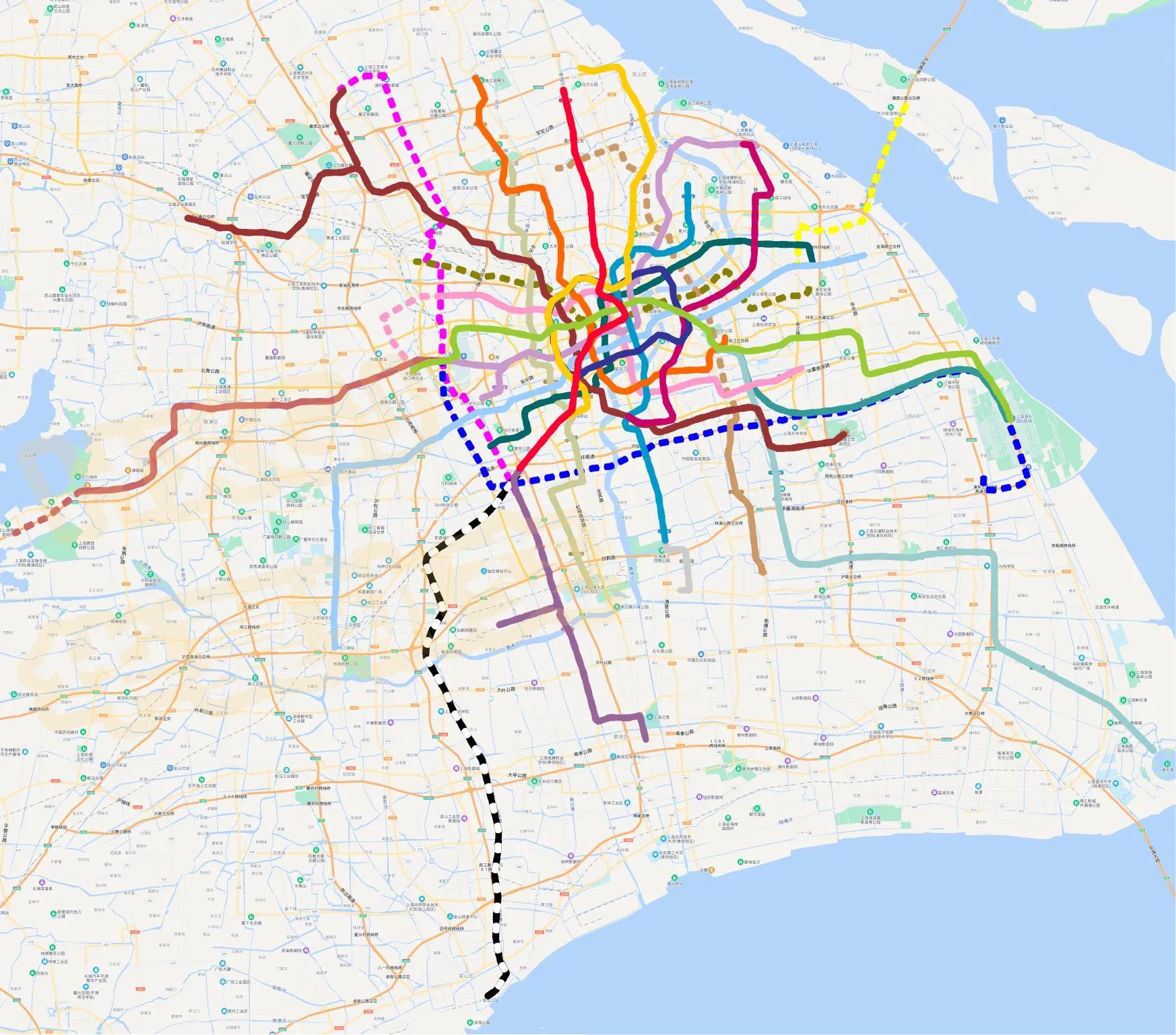 最新上海地铁线路图，一网打尽，出行攻略轻松掌握！