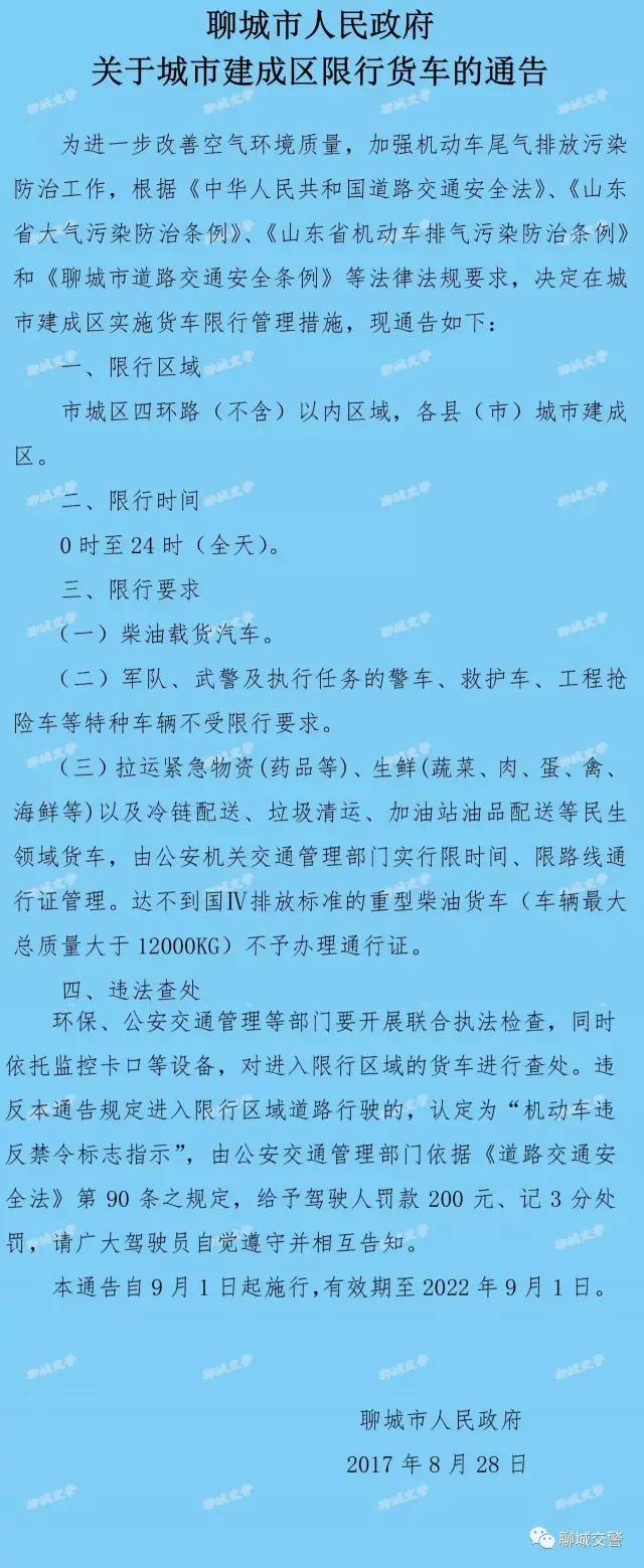 聊城限行通知最新智能出行互动社区